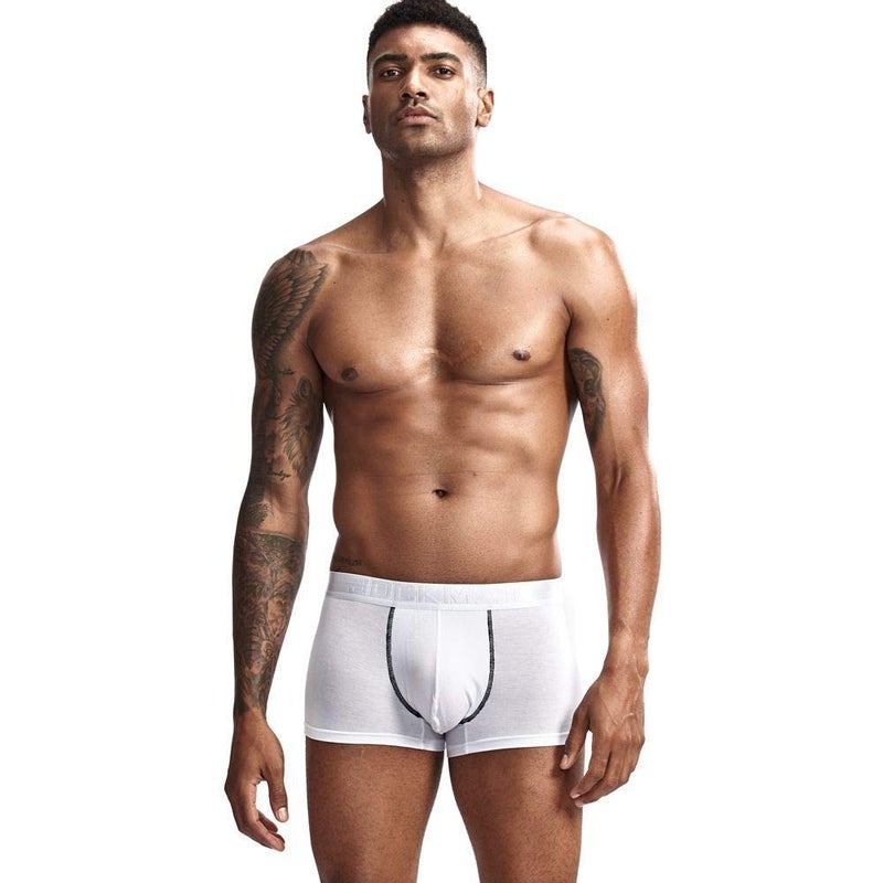 JOCKMAIL Men Underwear Boxer Shorts Modal Men Underwear Health Care Trunks Boxer Briefs White - Image 4